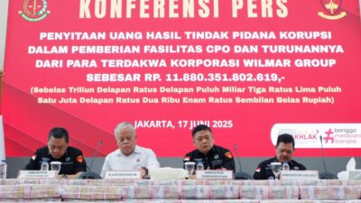 Kejagung Sita Rp11,8 T Kasus CPO, 5 Korporasi Kembalikan Uang Negara