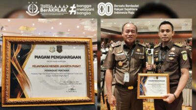 Kejari Jakarta Pusat Juara 1 Nasional Pemulihan Aset 2025