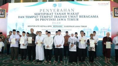 Sertipikasi Tanah Wakaf Jatim Baru 54%, Menteri ATR Ajak Kampus Turun Tangan