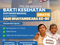 Sambut Hari Bhayangkara ke-80, Polda Banten Gelar Donor Darah hingga Operasi Celah Bibir Gratis