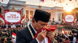 Detik-detik Prabowo Cium Sang Saka Merah Putih