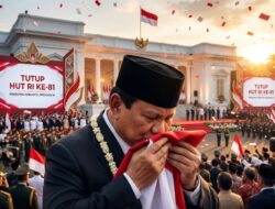 Detik-detik Prabowo Cium Sang Saka Merah Putih