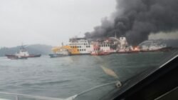KMP Batu Mandi Terbakar di Perairan Merak